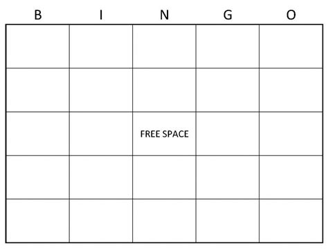 Bingo Template - Google Search | Bingo Card Template, Blank - Printable ...