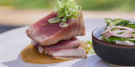 Grilled Yellowfin Tuna with Miso Sauce - Andrew Zimmern