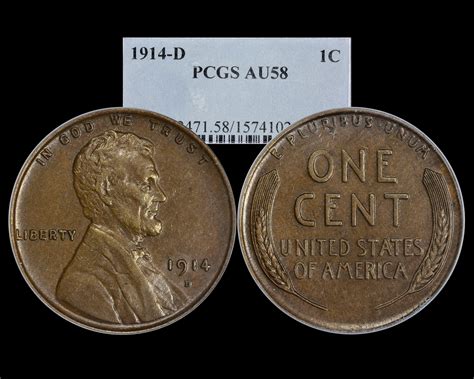 1914-D 1C Lincoln Wheat Cent PCGS AU58 - The Penny Lady®