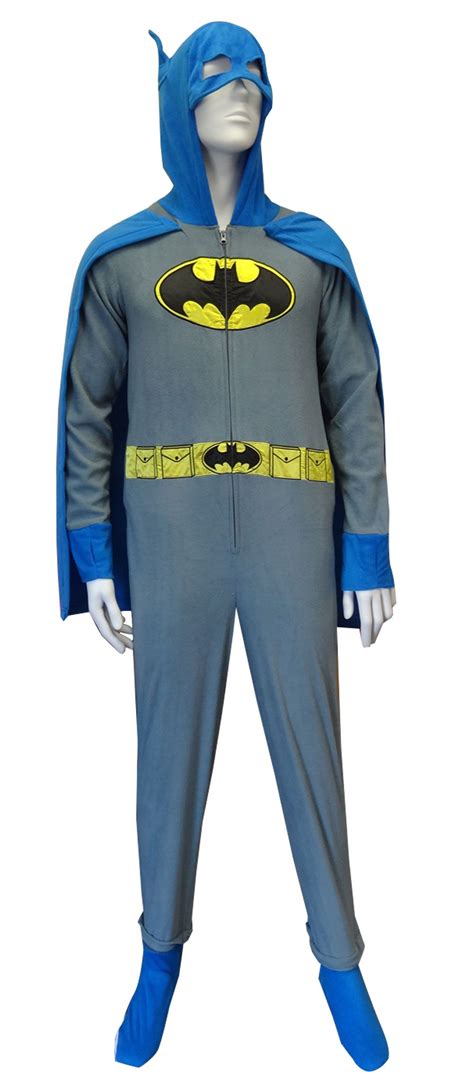 Batman / BatGirl Hooded Gray Onesie Footie Pajama with Cape Who says capes are for kids? These ...