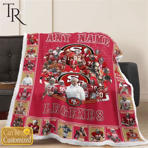 Custom Name San Francisco 49ers Legends Fleece Blanket - Torunstyle