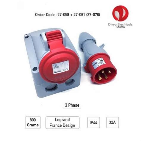 125A Industrial Plug & socket 3 phase at Rs 880 in Chennai | ID: 22270972612