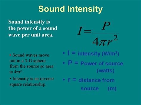 Sound Intensity Equation Distance - Tessshebaylo