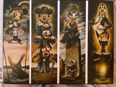 Mickey and Friends Haunted Mansion Stretching Portraits - Etsy