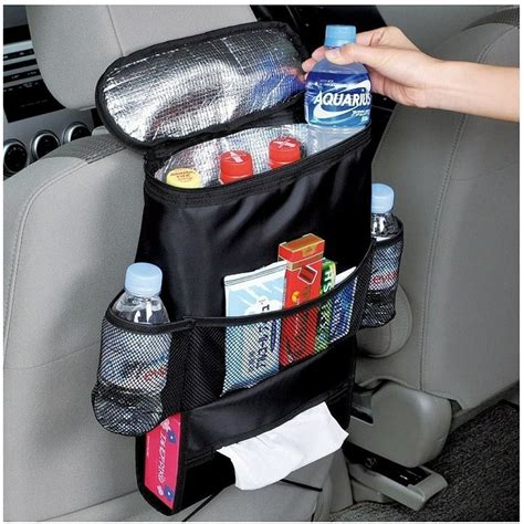 FrontTech Car Seat Back Organizer, Auto Seat Multi-Pockets Travel Storage Bag, Insulated Car ...