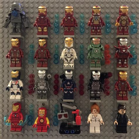 My current LEGO Iron Man collection : r/Marvel