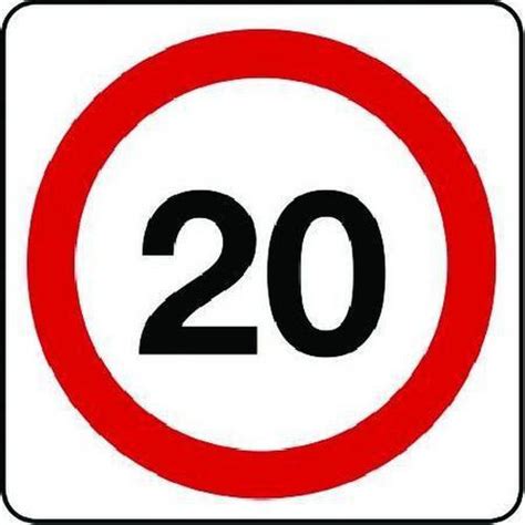 Class 1 '20mph' Signs | Signs & ID | Manutan UK