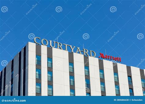 CourtYard Marriott Logo Sign on the Hotel in Amsterdam Editorial Stock ...