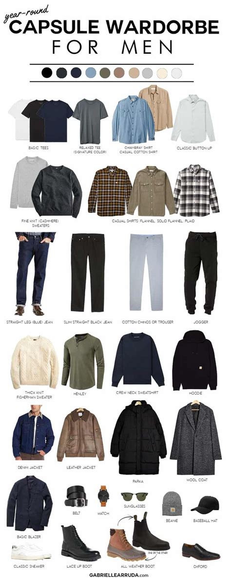 Year-Round Men's Capsule Wardrobe + outfit ideas | Men's capsule wardrobe, Capsule wardrobe men ...