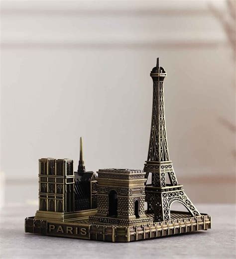 Buy Metallic All in One Paris Monuments Miniature Showpiece by Exim D ...