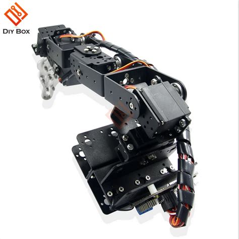 1Set Aluminium Robot 6 DOF Arm Mechanical Robotic Arm Clamp Claw Mount ...