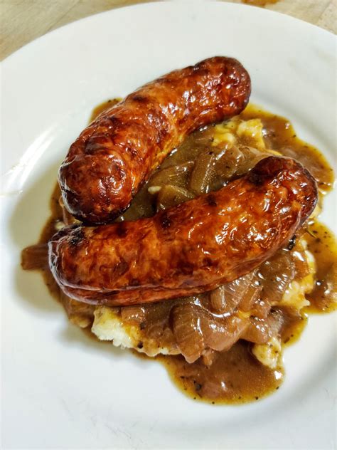 Bangers and Mash with Red Onion Gravy | Eat the Heat