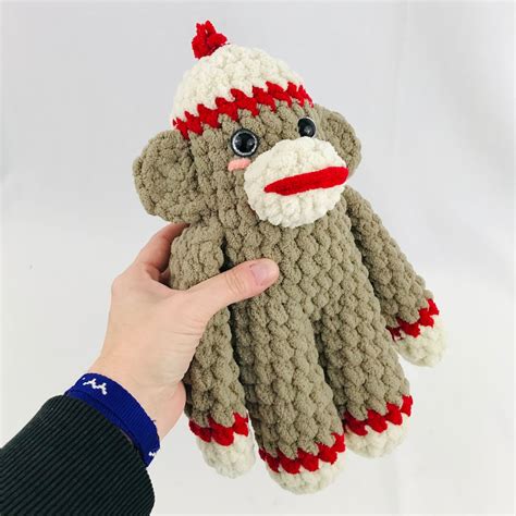 Sock Monkey Crochet Pattern - Etsy