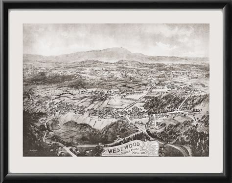 Westwood MA 1898 Restored Map | Vintage City Maps