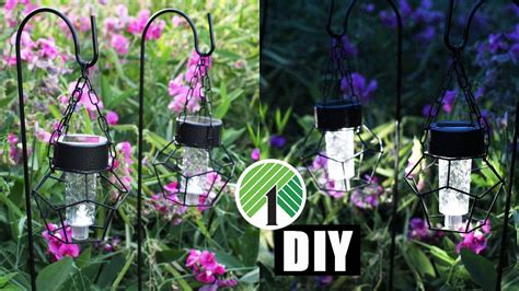 DIY DOLLAR TREE SOLAR LANTERN LIGHTS | Summer Outdoor Home Decor - YouTube