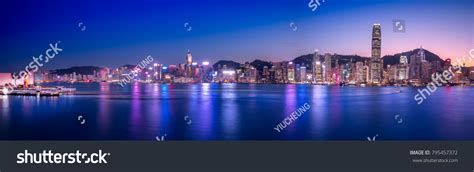 Hong Kong Victoria Harbour Night View Stock Photo 795457372 | Shutterstock