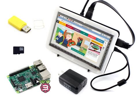 Parts Raspberry Pi 3 B Pack F=Original Element 14 Raspberry Pi 3 Model B +7inch HDMI LCD (C ...