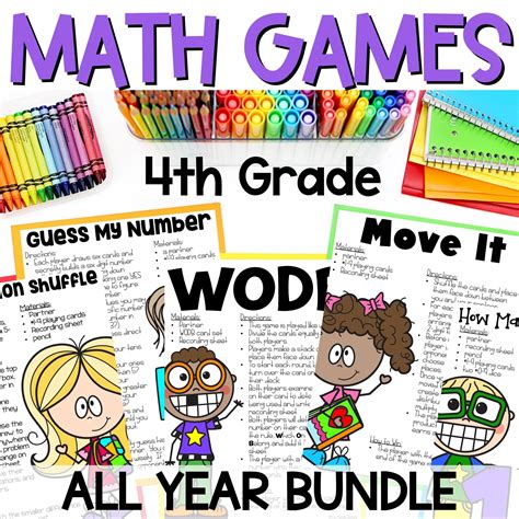 4th Grade Math Games - ALL YEAR - 86 games - Curious Classroom Adventures