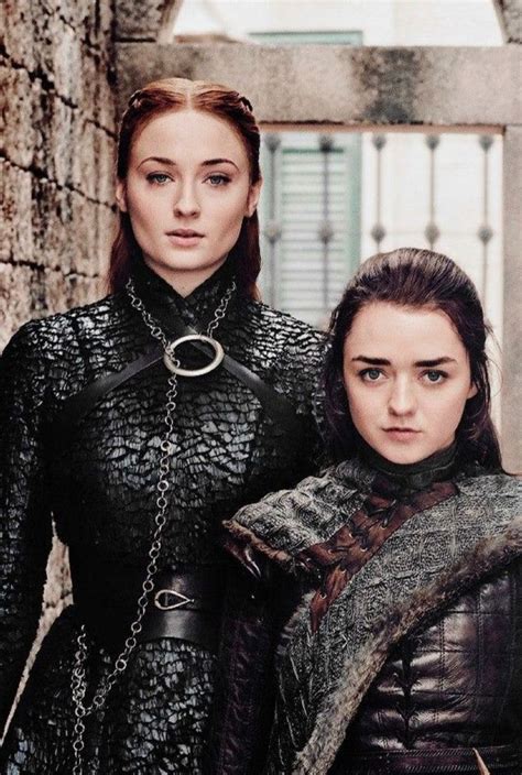 Stark Sisters. Sansa & Arya. Game of Thrones. | Arya stark, Juego de tronos, Actrices