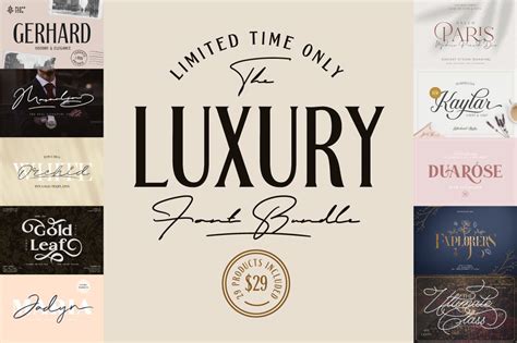 The Luxury Font Bundle - Limited Time Only! :: Behance