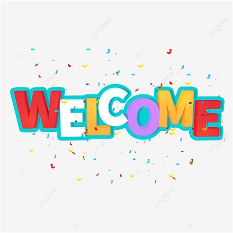 Welcome Font White Transparent, Color Welcome Font Design Welcome ...