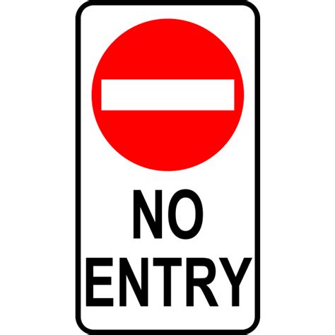 No entry traffic roadsign vector image | Free SVG