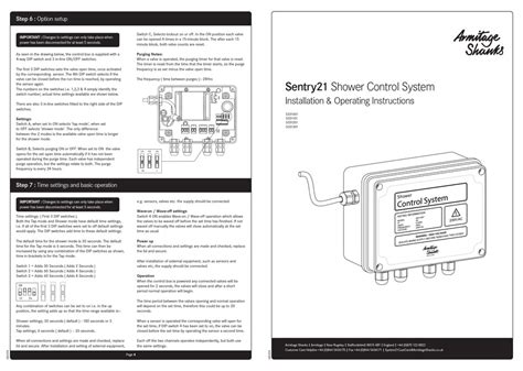 ARMITAGE SHANKS SENTRY21 INSTALLATION & OPERATING INSTRUCTIONS Pdf Download | ManualsLib