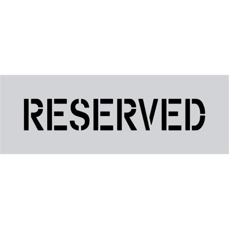 RESERVED Stencil Parking Lot Template