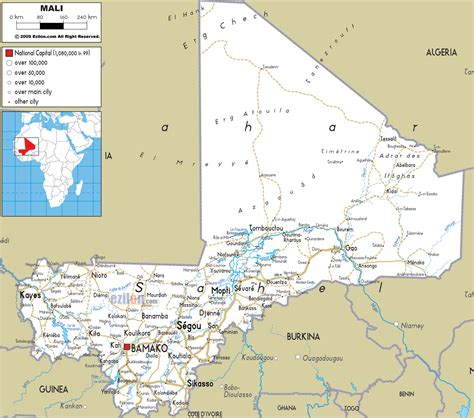 Road Map of Mali - Ezilon Maps