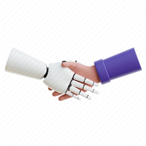 Robot, human, hand, handshake, agreement 3D illustration - Download on Iconfinder