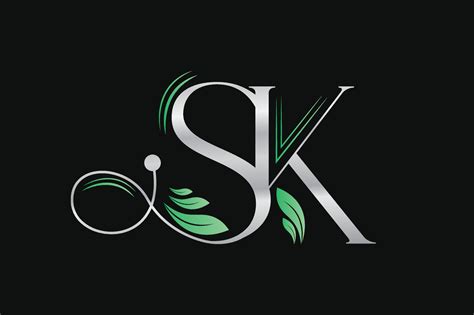 Letters SK Luxury Name Initials Monogram Logo Design Template 20526433 Vector Art at Vecteezy