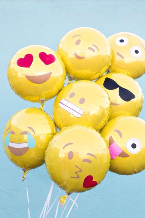 Party Supplies 14 Pieces 18 Reusable Emoji Mylar Party Balloons Emoji ...