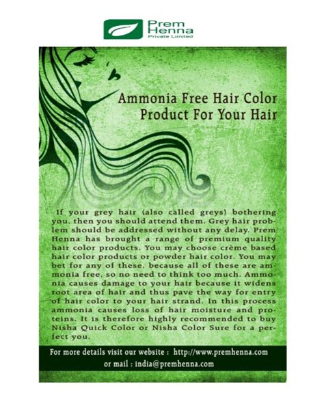 Ammonia Free Hair Color Products for Hair