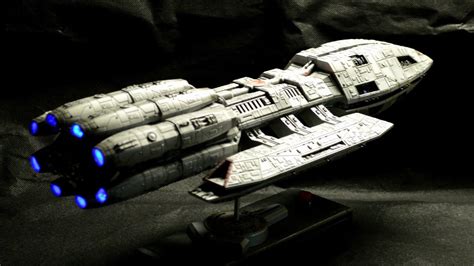 Battlestar Galactica Pegasus model completed - YouTube