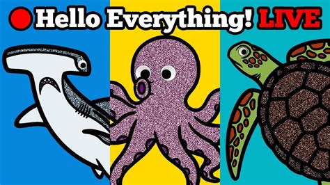 🔴 Hello Everything!👀 Sea Animal Animation Special | 1 Hour Video - YouTube