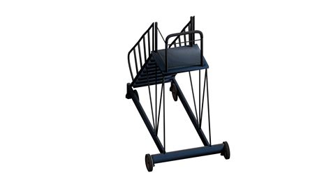 3D model Industrial metal wheeled platform VR / AR / low-poly | CGTrader