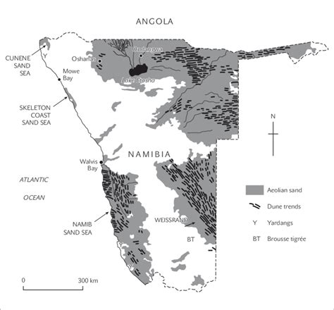 Location of the Namib desert landforms described in this paper ...