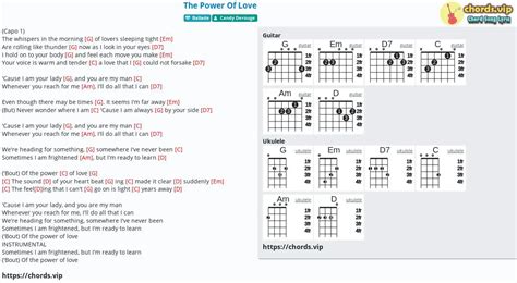 Chord: The Power Of Love - tab, song lyric, sheet, guitar, ukulele | chords.vip