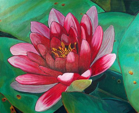 Art: Lotus Flower | 16x20" acrylic on canvas I think this lo… | Flickr