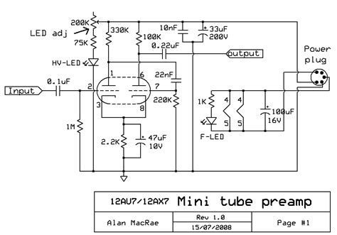 Guitar Tube Preamp Schematic