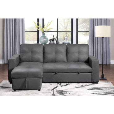 Willex Charcoal Sectional Sleeper With Storage