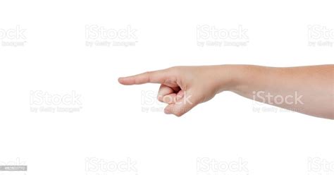 Hand And Cropped Arm Point To The Left Stock Photo - Download Image Now - Arm, Assertiveness ...