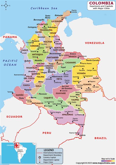 Colombia Map | HD Political Map of Colombia