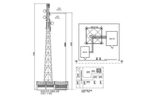 Electric Tower Drawing DWG File - Cadbull