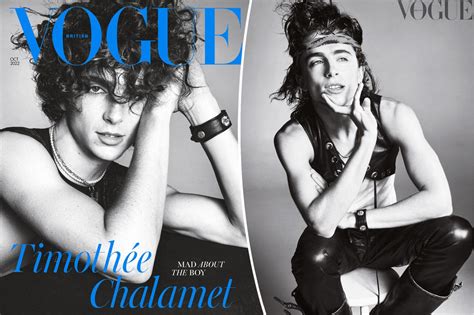 Pearl-necklaced Timothée Chalamet is British Vogue’s first solo male cover - Newspostalk ...