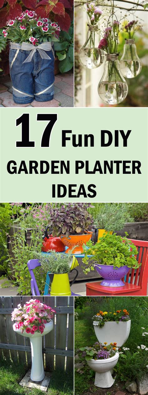 17 Fun DIY Garden Planter Ideas