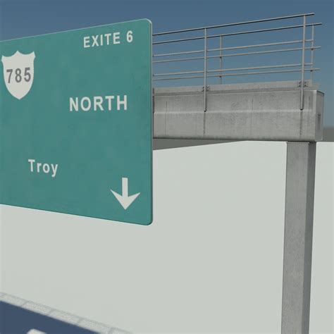 overhead gantry sign 3d model