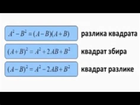 SŠ I - Matematika, 42. čas – Kvadrat i kub binoma. Razlika kvadrata - YouTube