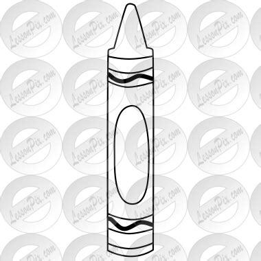 Crayon Outline for Classroom / Therapy Use - Great Crayon Clipart