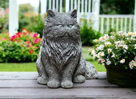 SITTING HIMALAYAN CAT Statue Garden Pet Memorial Sculpture Outdoor ...